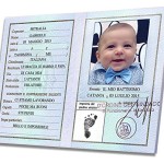 Idee bomboniere per battesimo - Una carta di identità finta magnetica